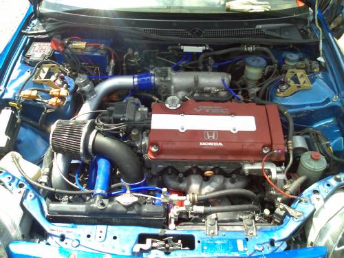 Le Honda Del sol de YANN moteur Int gra turbo compress Sun Tuning Club au