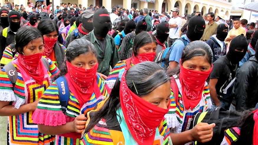 110 - Al finalizar el 13 baktun 50 mil mayas zapatistas  marchan en silencio en 5 ciudades de Chiapas