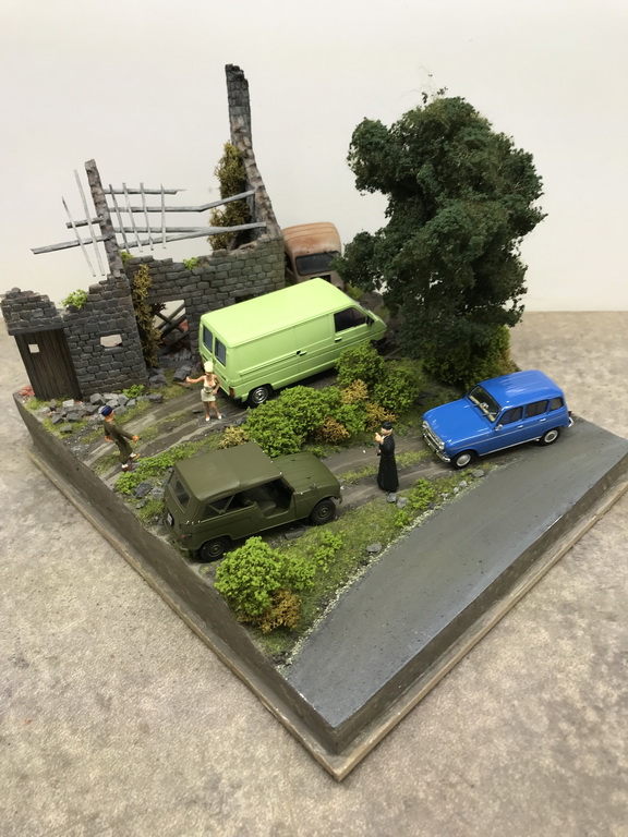 Figurine de personnage 1/32 en résine, mécanicien de voiture Miniature,  Mini poupée de paysage, aménagement de la route de la rue, modèle de Train
